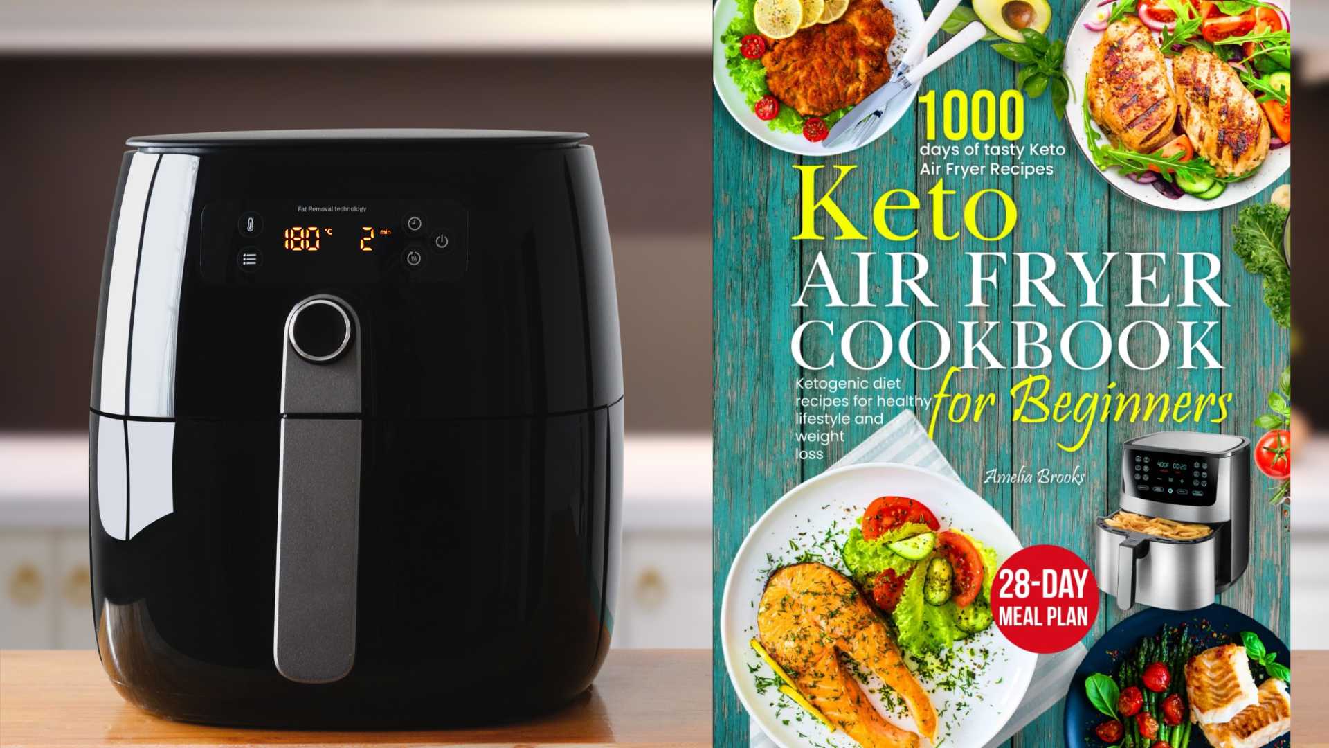 Keto Air Fryer Cookbook: Book of 1000 Days of Healthy & Simple Low Carb Recipes | Recipe Cookbooks Paperback